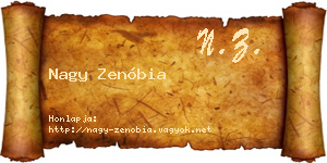 Nagy Zenóbia névjegykártya