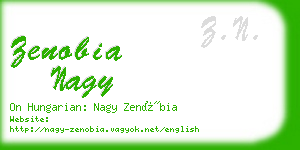 zenobia nagy business card